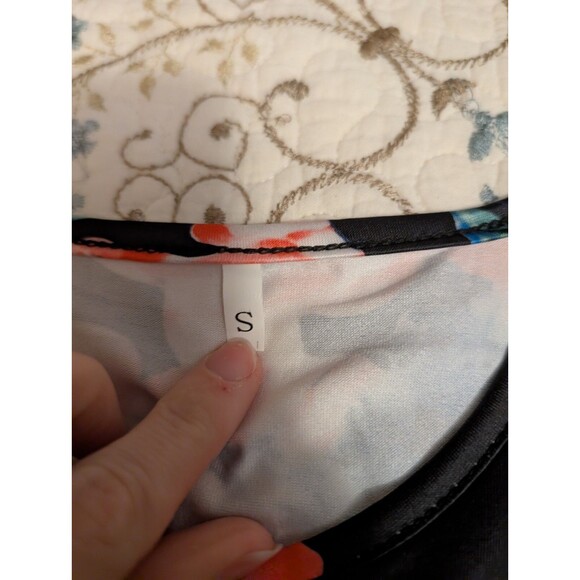 Women's Floral Maxi Long Dress Short Sleeve  Summer Casual Dress Size Small - Picture 7 of 12